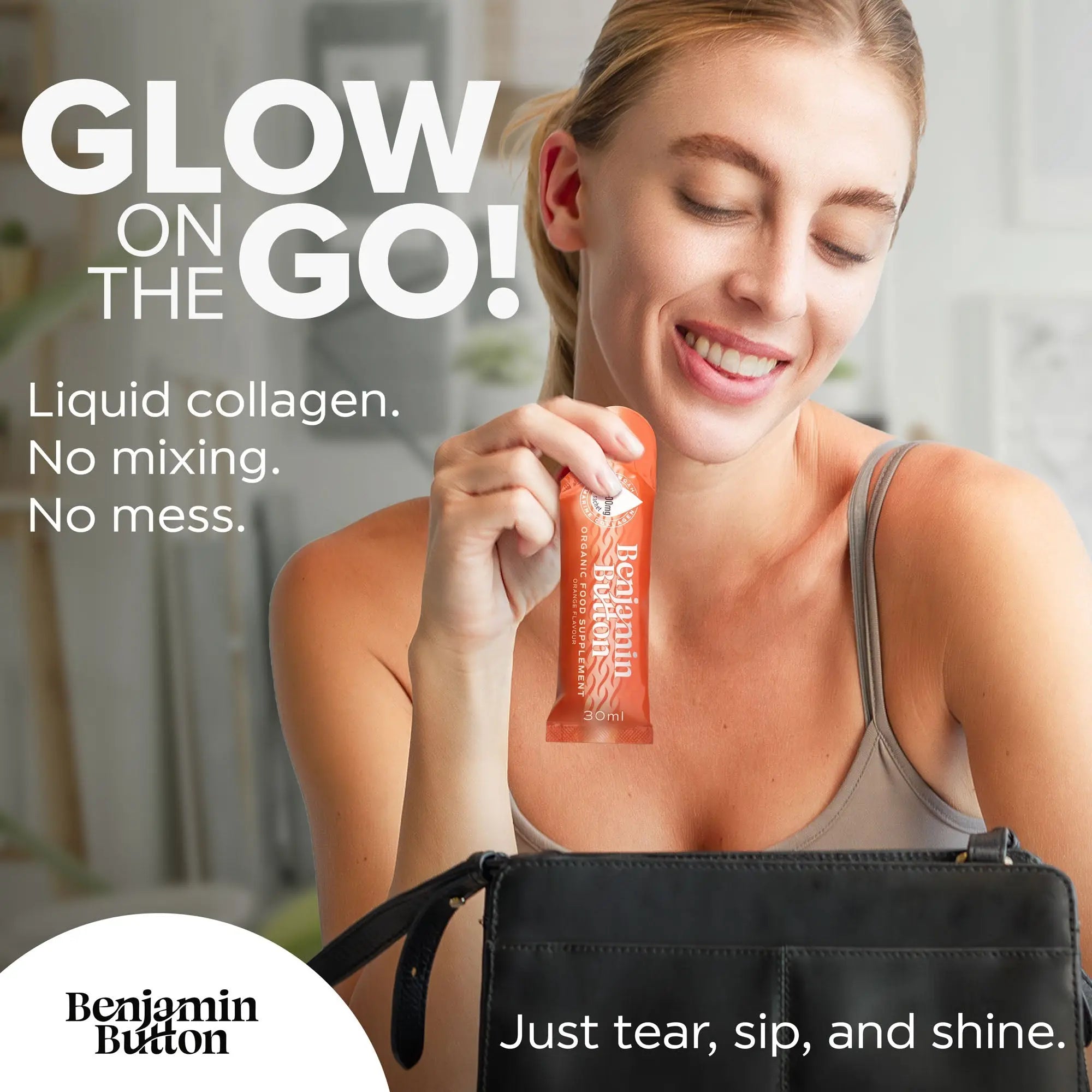 14x Orange 12,000mg Marine Collagen Liquid Sachets