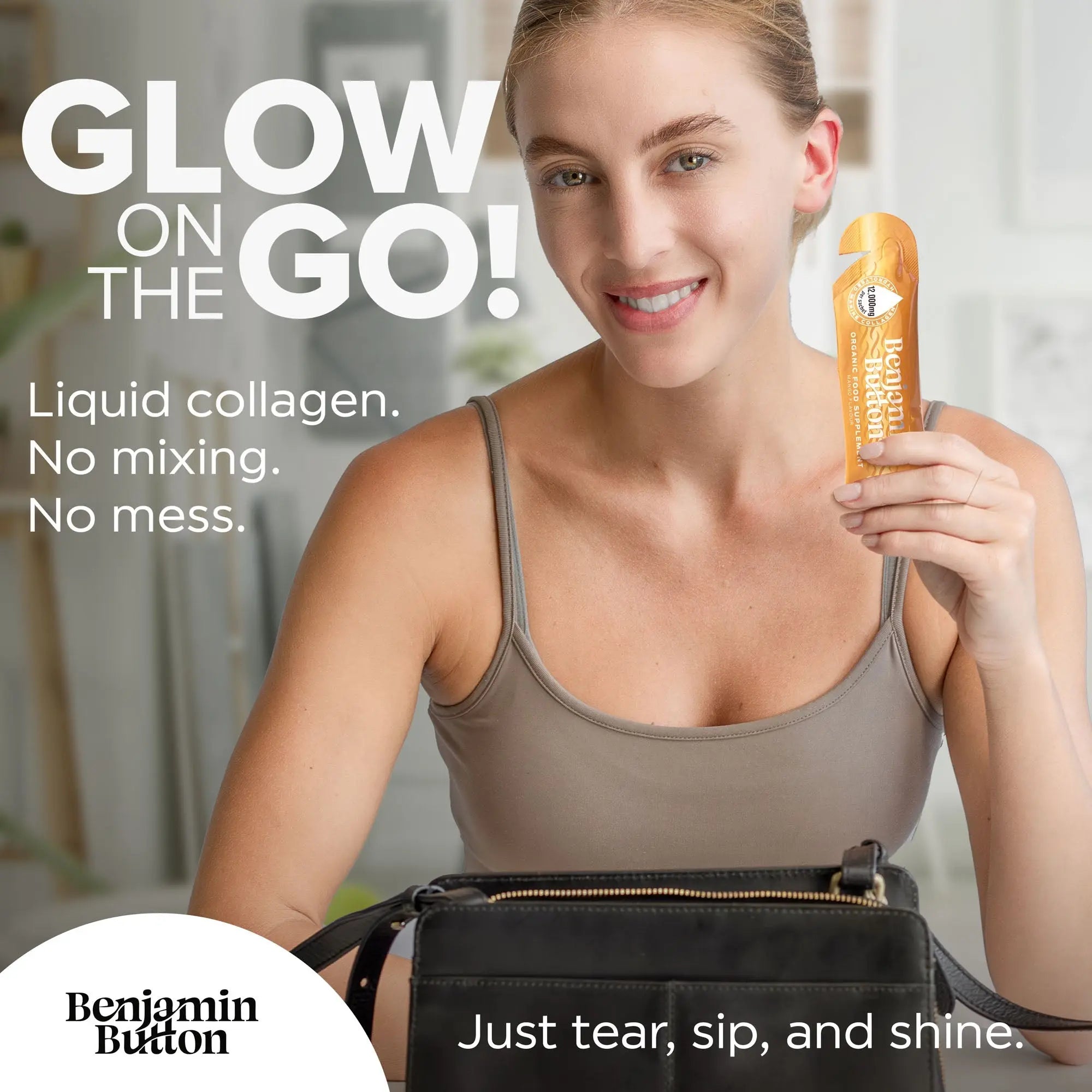 14x Mango 12,000mg Marine Collagen Liquid Sachets
