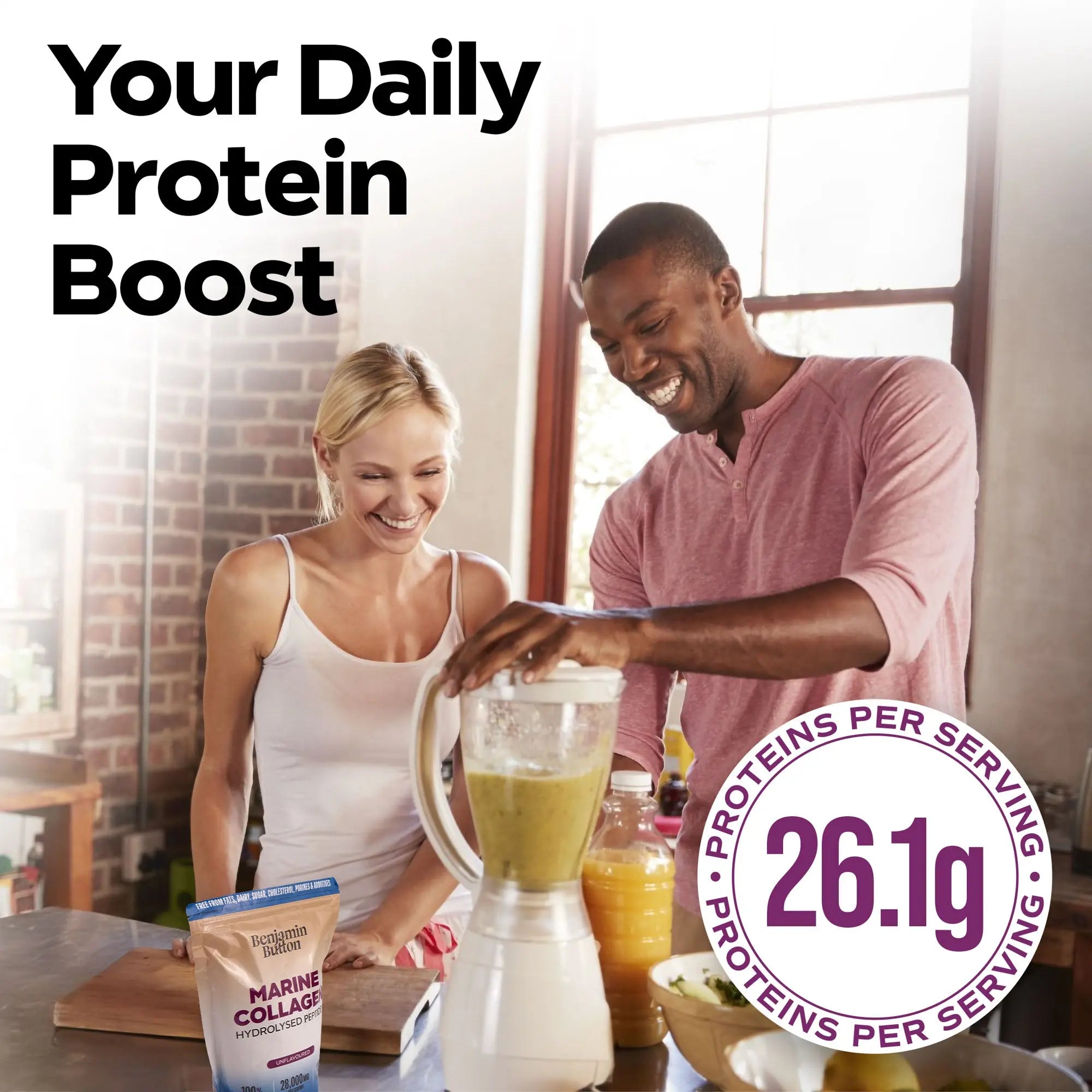 28,000mg Marine Collagen Peptides Powder – High Protein, Keto & Paleo Friendly