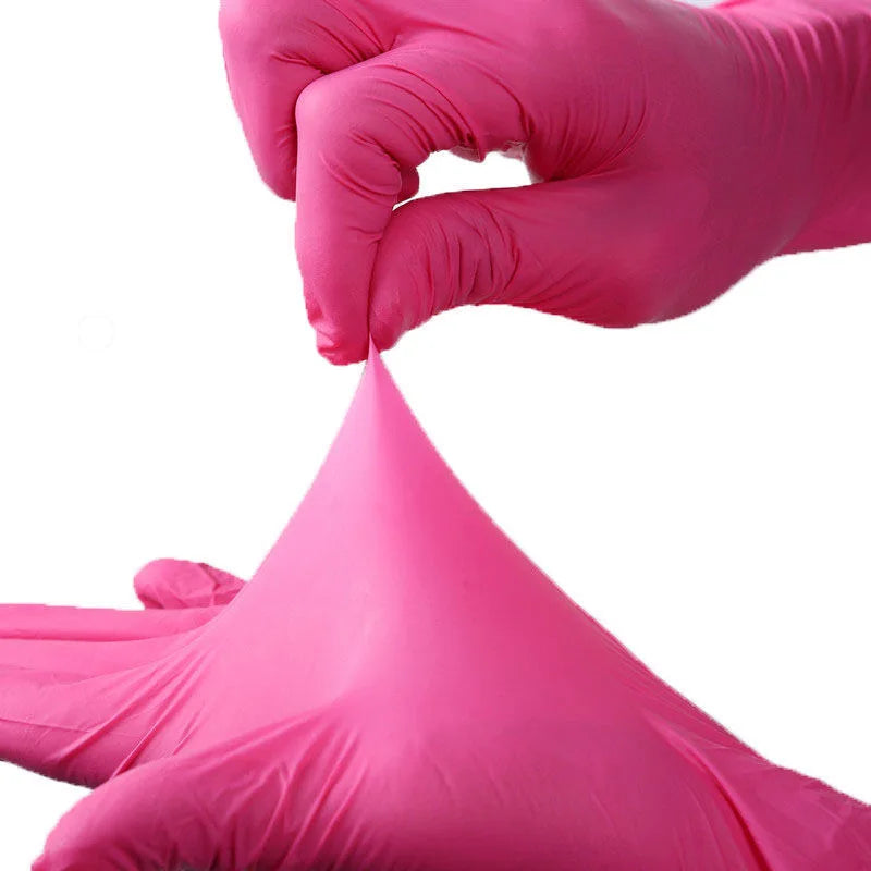 Pink Nitrile Gloves - Powder Free (20/50/100 Pack)