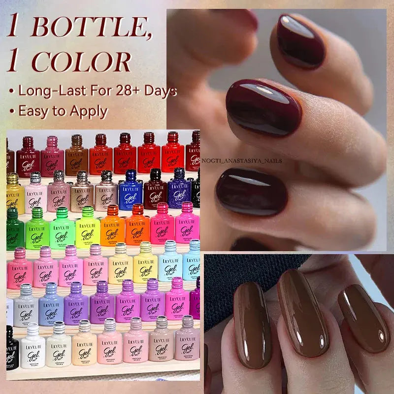 LILYCUTE 6Pcs/set 7ml Gel Polish Kit 125 Colours Semi Permanent