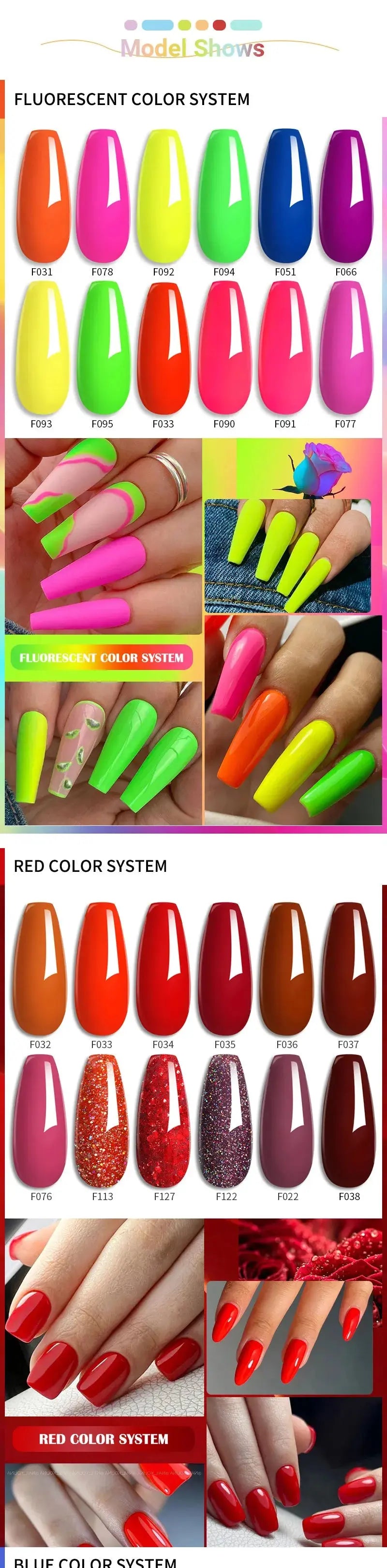 LILYCUTE Gel Nail Polish Set – 6×7ml Soak-Off UV/LED (Multiple Shade Sets)