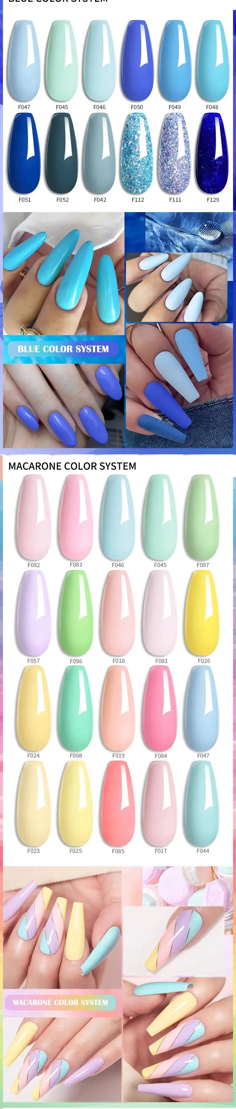 LILYCUTE Gel Nail Polish Set – 6×7ml Soak-Off UV/LED (Multiple Shade Sets)
