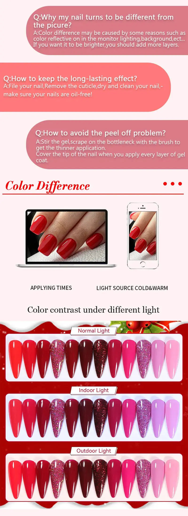 LILYCUTE 6Pcs/set 7ml Gel Polish Kit 125 Colours Semi Permanent