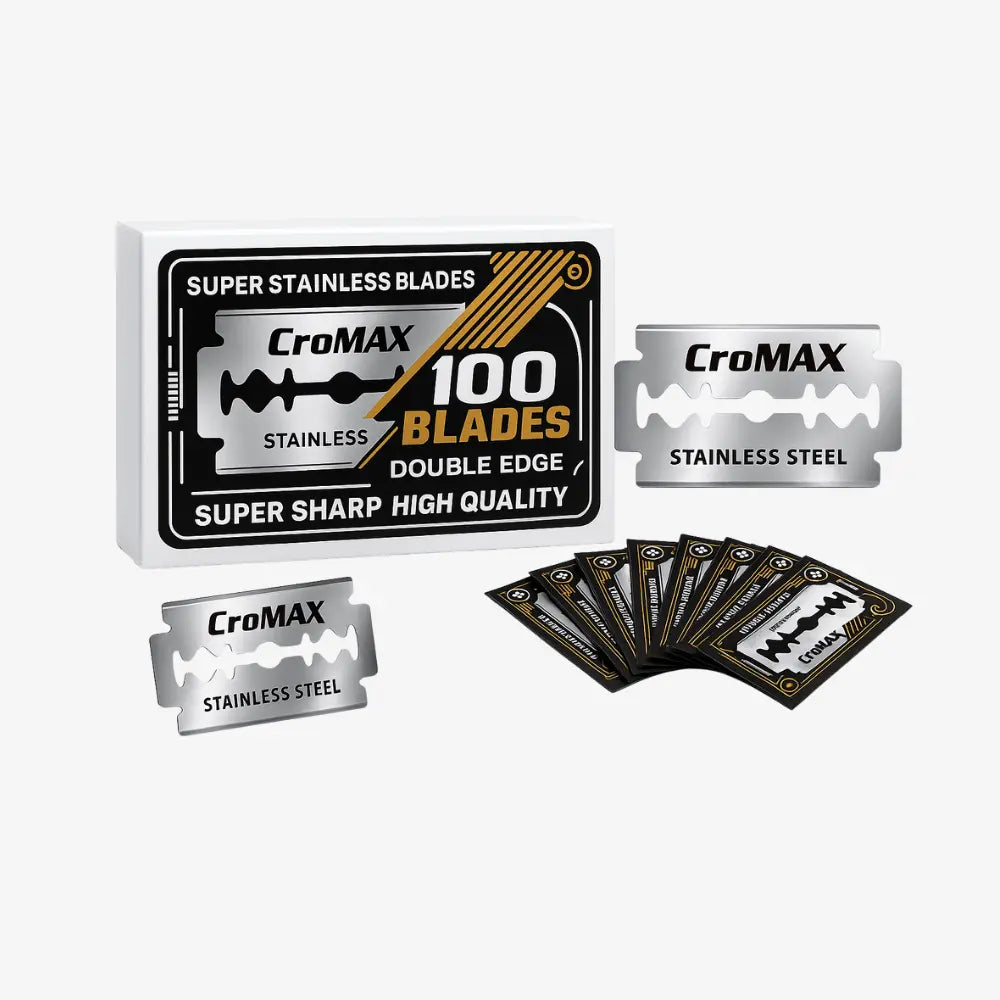 CroMAX Stainless Steel Double Edge Razor Blades – 10 Pack