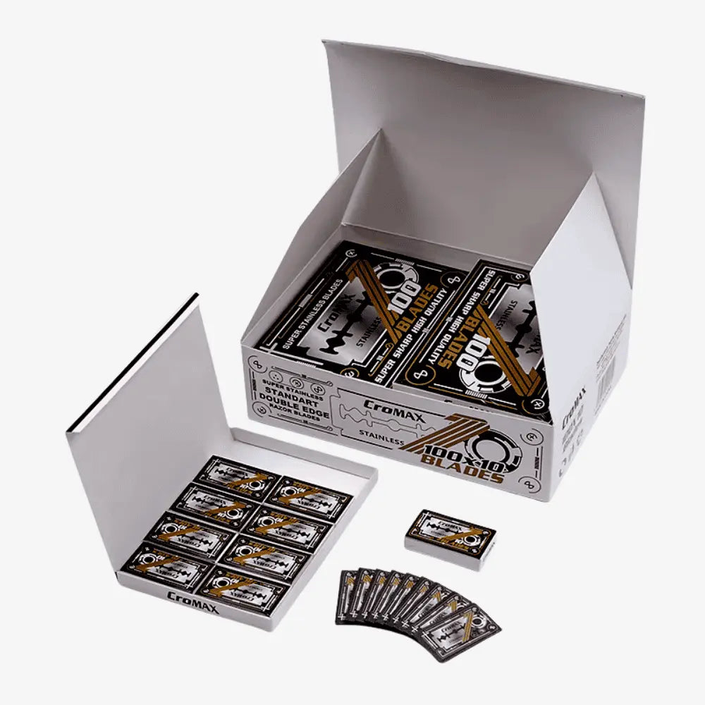 CroMAX Stainless Steel Double Edge Razor Blades – 10 Pack