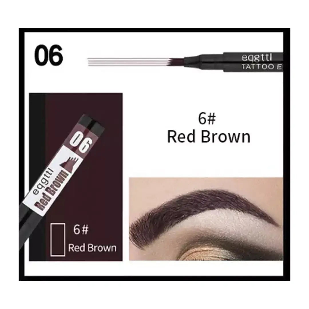 Waterproof 4-Fork Microblading Eyebrow Pen – 3D Tattoo Brow Ink