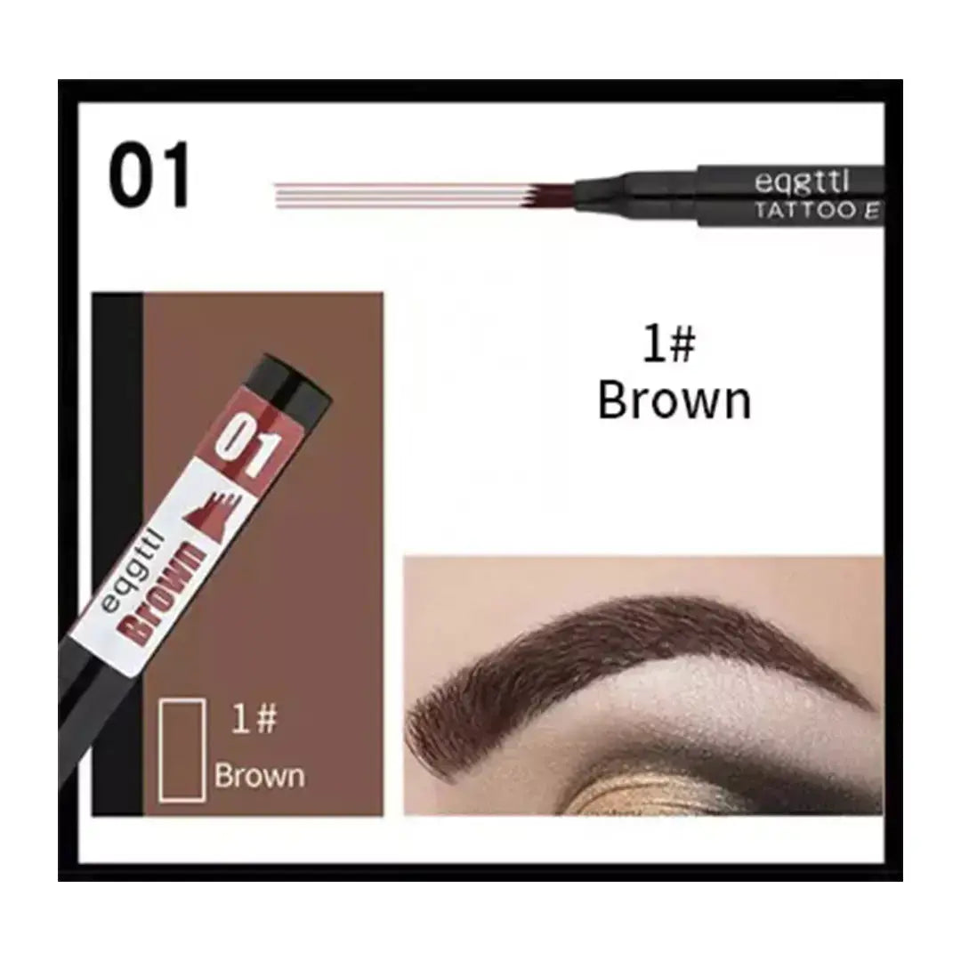 Waterproof 4-Fork Microblading Eyebrow Pen – 3D Tattoo Brow Ink