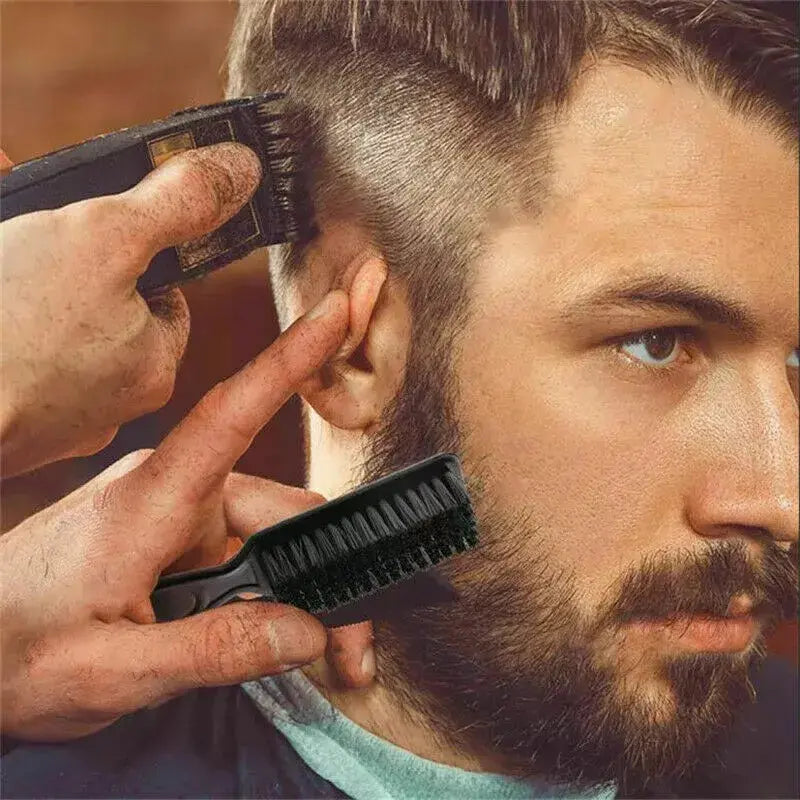 Serrated Barber Skin Fade Brush With Soft Bristle