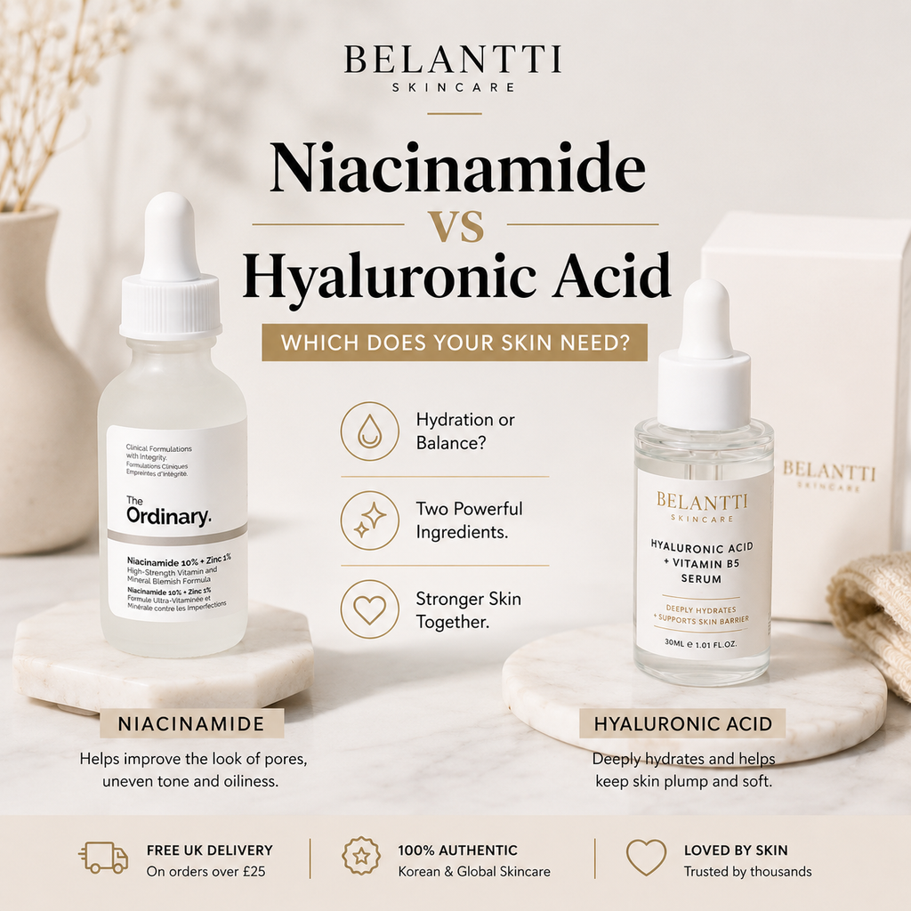 Niacinamide vs Hyaluronic Acid.