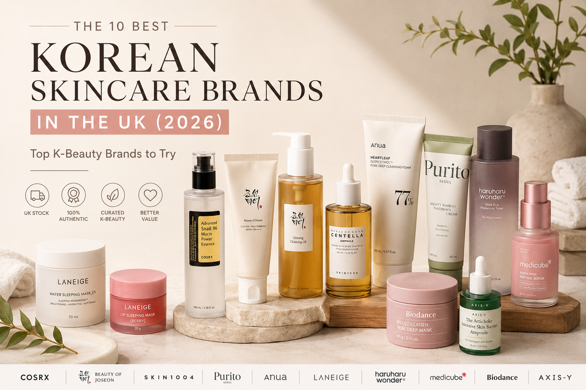 Top Korean skincare brands to try in the UK including COSRX, Beauty of Joseon, ANUA and Medicube