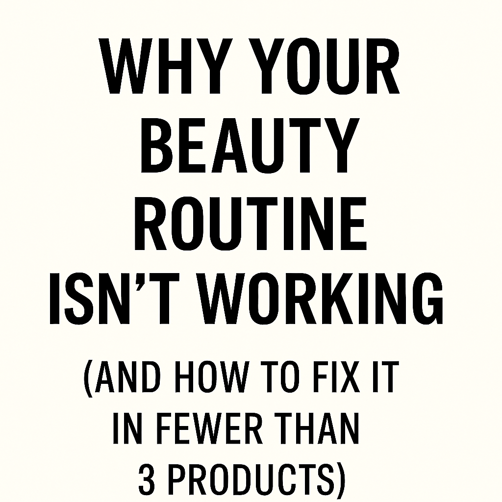 Skincare routine troubleshooting guide showing a simple cleanser, moisturiser and SPF reset