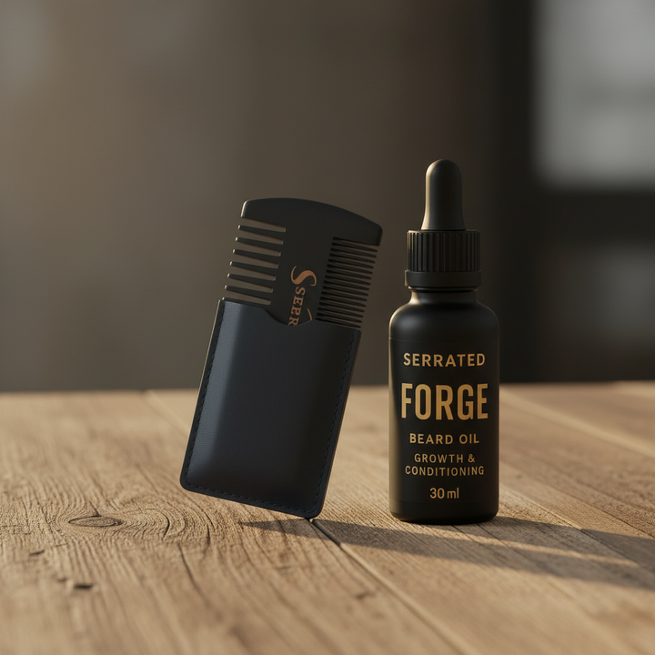 Beard oil and comb for a complete beard care routine
