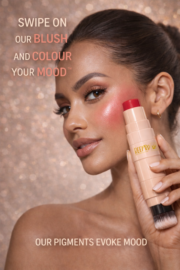 BeePro Creamy Blush Stick with Built-In Brush 7g
