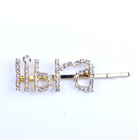 Gold-Tone Zodiac Word Hair Clip – product view 4