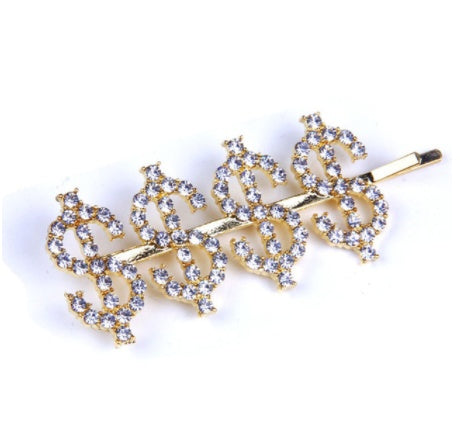 Gold-Tone Zodiac Word Hair Clip – product view 6