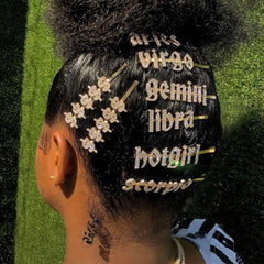 Gold-Tone Zodiac Word Hair Clip