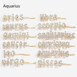 Gold-Tone Zodiac Word Hair Clip – product view 9