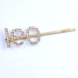 Gold-Tone Zodiac Word Hair Clip – product view 14