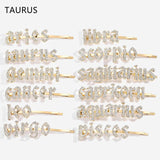 Gold-Tone Zodiac Word Hair Clip – product view 19
