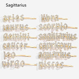 Gold-Tone Zodiac Word Hair Clip – product view 17