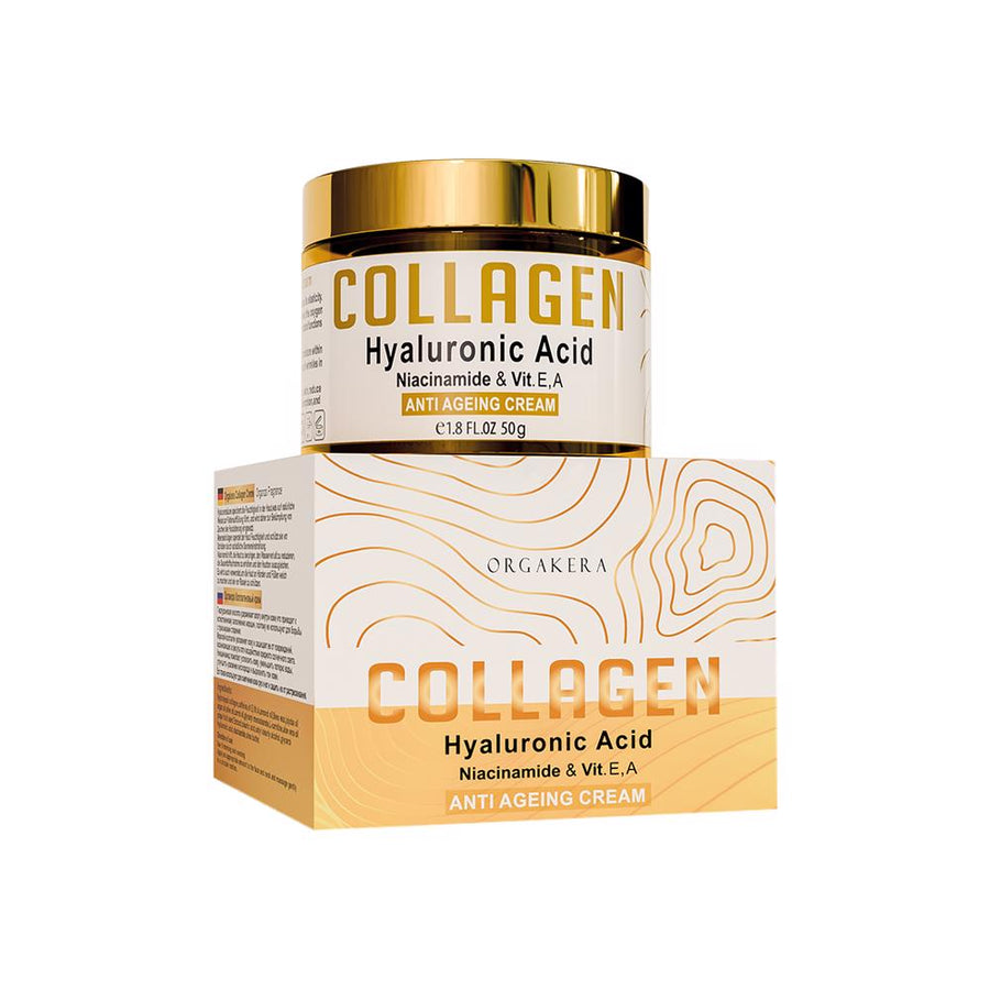 Orgakera Collagen Face Cream 50g – Niacinamide, Vitamins A & E