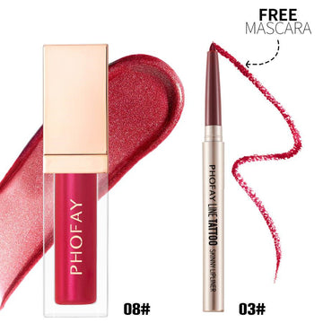 PHOFAY Lipliner & Ultra-Glossy Lip Gloss Duo