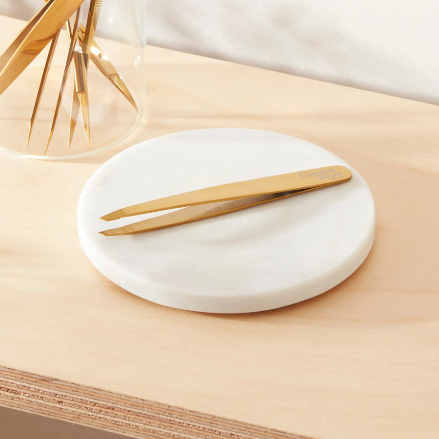 London Brow Gold Angled Brow Tweezers