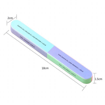Nail file sanding bar for manual nail-edge shaping