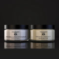 Highborn London Luminosity Scrub and Body Butter duo on a black studio background