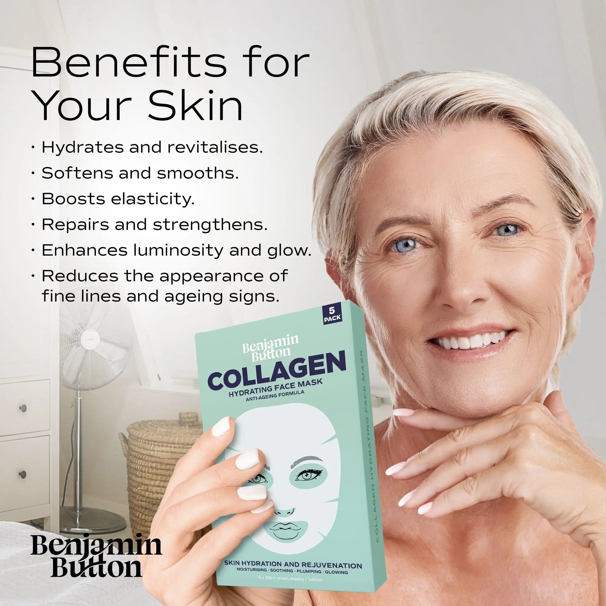 Collagen-Infused Face Mask with Hyaluronic Acid – Hydrate & Glow