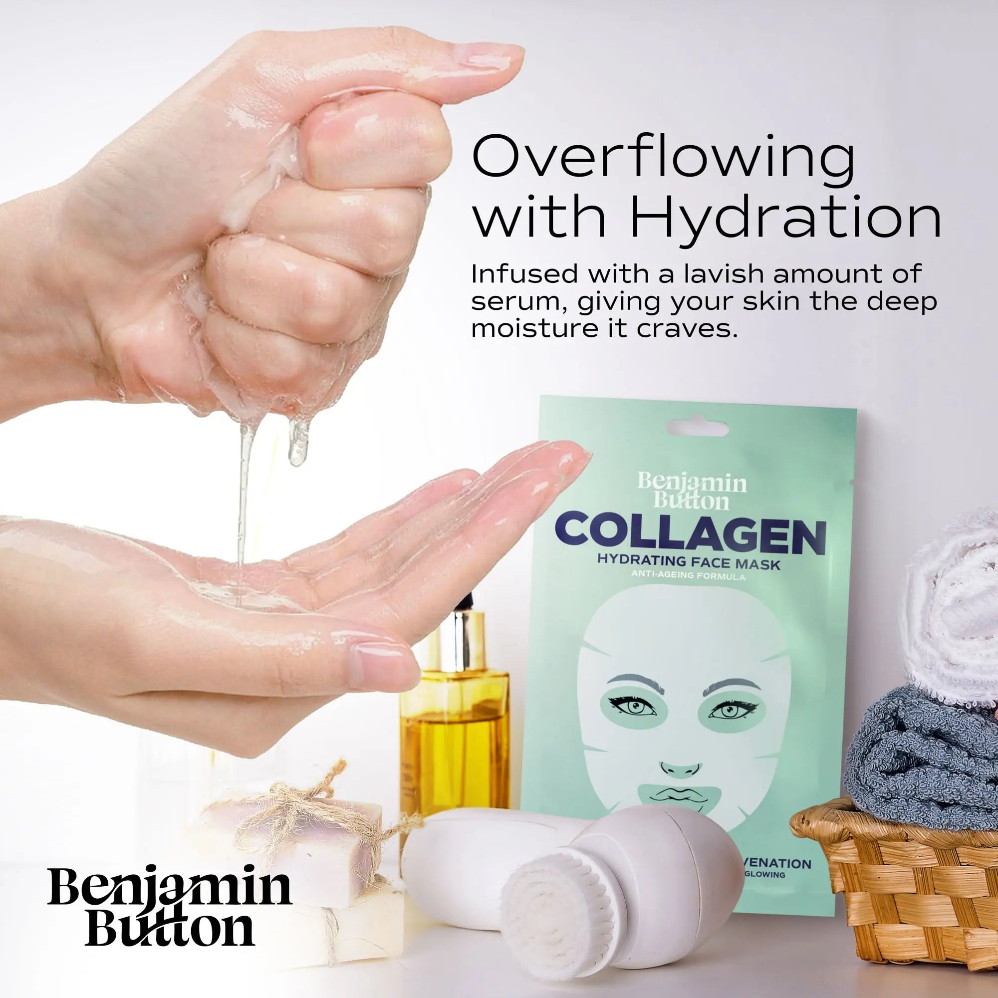 Collagen-Infused Face Mask with Hyaluronic Acid – Hydrate & Glow