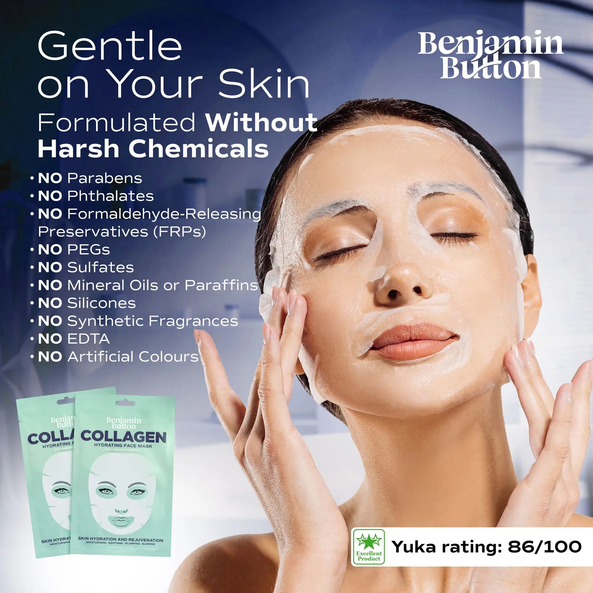 Collagen-Infused Face Mask with Hyaluronic Acid – Hydrate & Glow