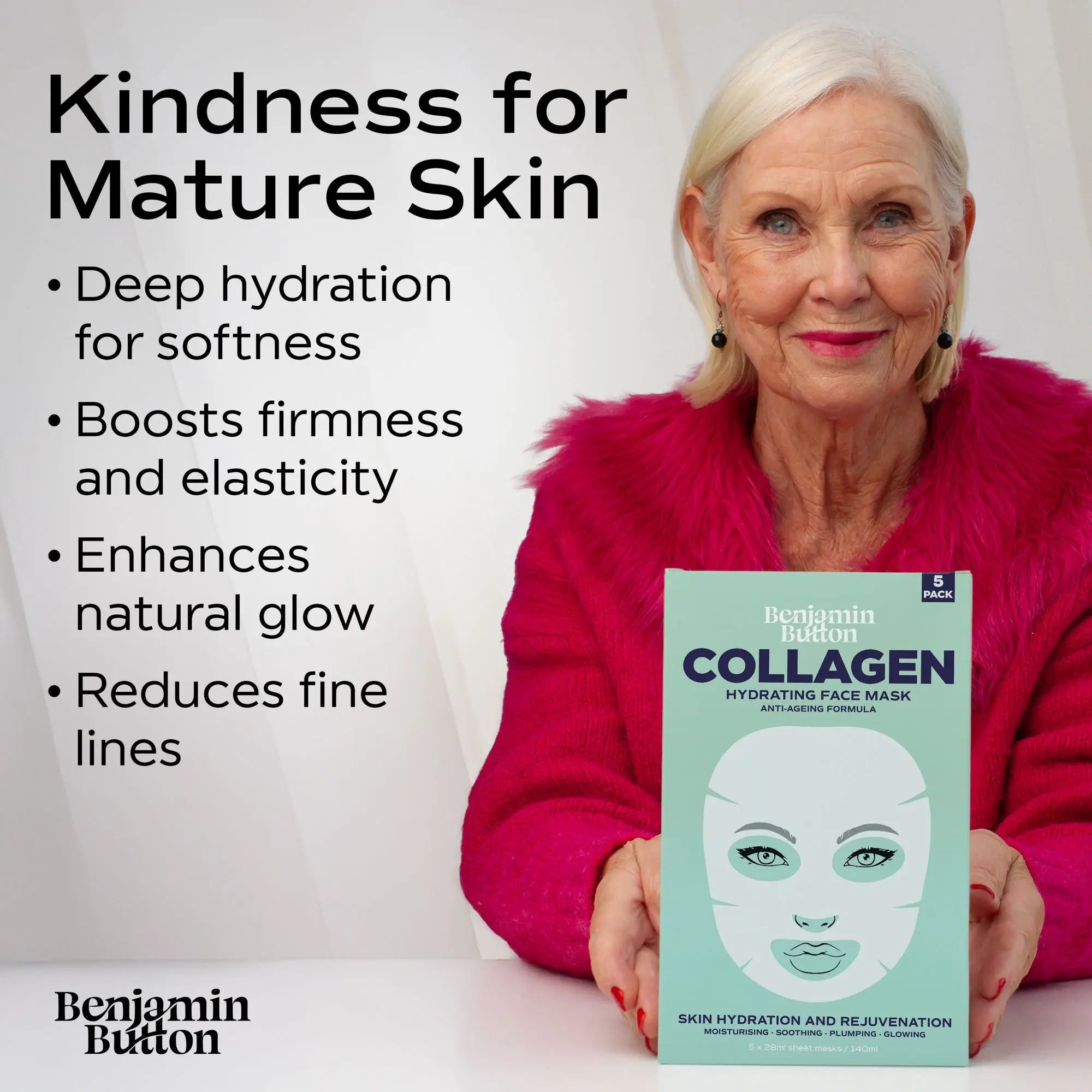 Collagen-Infused Face Mask with Hyaluronic Acid – Hydrate & Glow