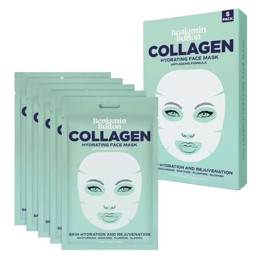 5-Pack Collagen Hydrating Face Mask Benjamin Button