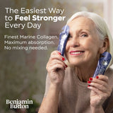 14x BlackCurrant 12,000mg Marine Collagen Liquid Sachets Benjamin Button