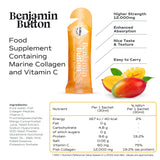 14x Mango 12,000mg Marine Collagen Liquid Sachets Benjamin Button