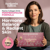 Perimenopause Collagen – Strawberry, 12,000mg Marine Collagen + Vitamins Benjamin Button