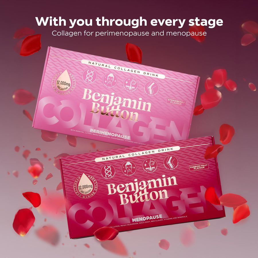 Benjamin Button Collagen for Perimenopause Drink 12,000mg – Strawberry