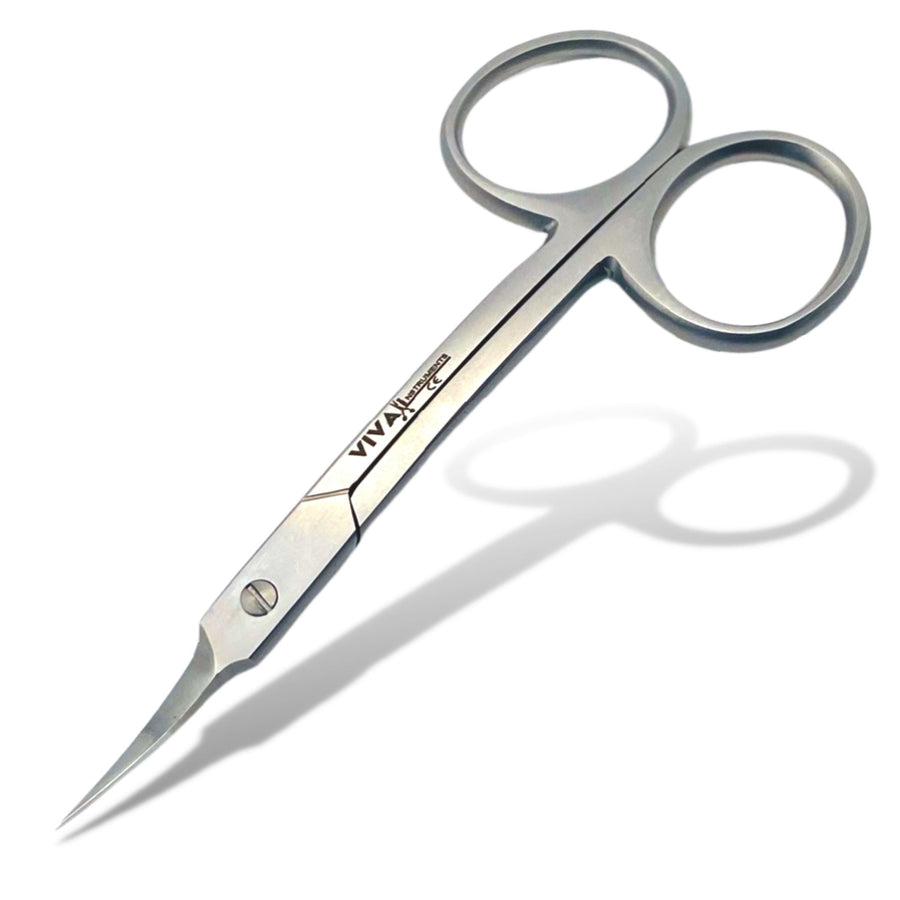 Viva Instruments 9.5cm Double Bent Cuticle Scissors