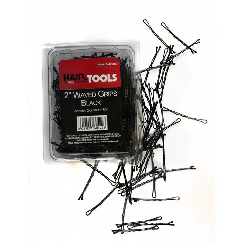 Hair Tools 2-inch Waved Grips in Black