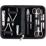  and pedicure grooming kit in black leather case