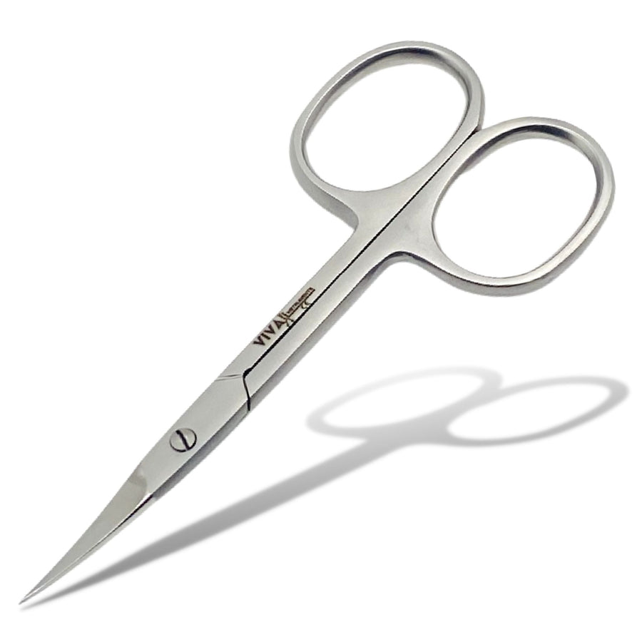 Viva Instruments 9.5cm Fine-Pointed Curved Cuticle Scissors