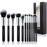 Oscar Charles 12-piece silver makeup brush set