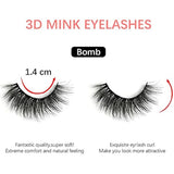 15mm full-strip false lash length view