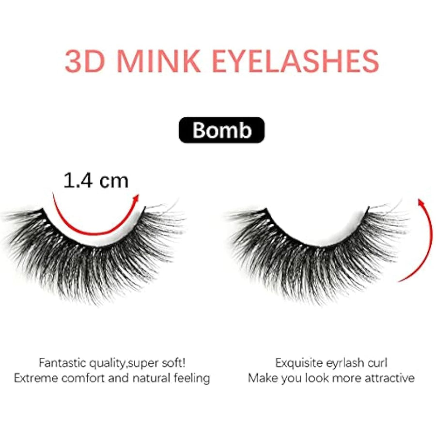 15mm full-strip false lash length view