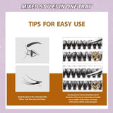 FANDIQ 40D Cat Eye Cluster Lashes 252 Pieces