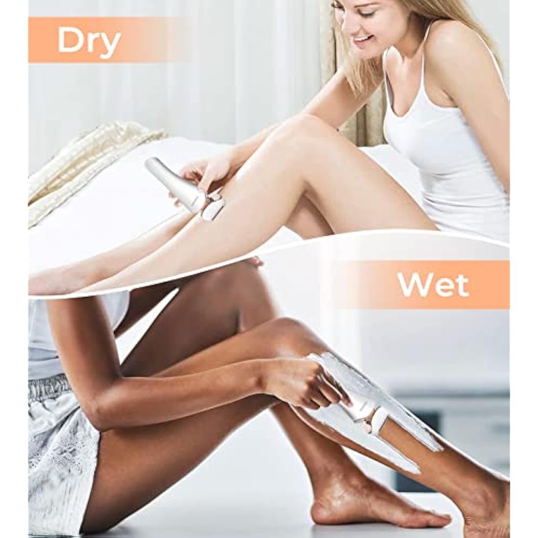 PRITECH Cordless Electric Shaver for Women Wet Dry