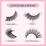 Glowingwin Cat-Eye Faux-Mink Strip Lashes – 5 Pairs
