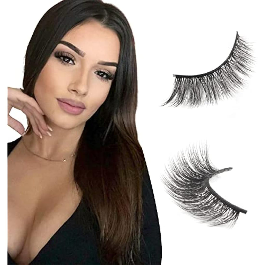 Glowingwin Cat-Eye Faux-Mink Strip Lashes – 5 Pairs